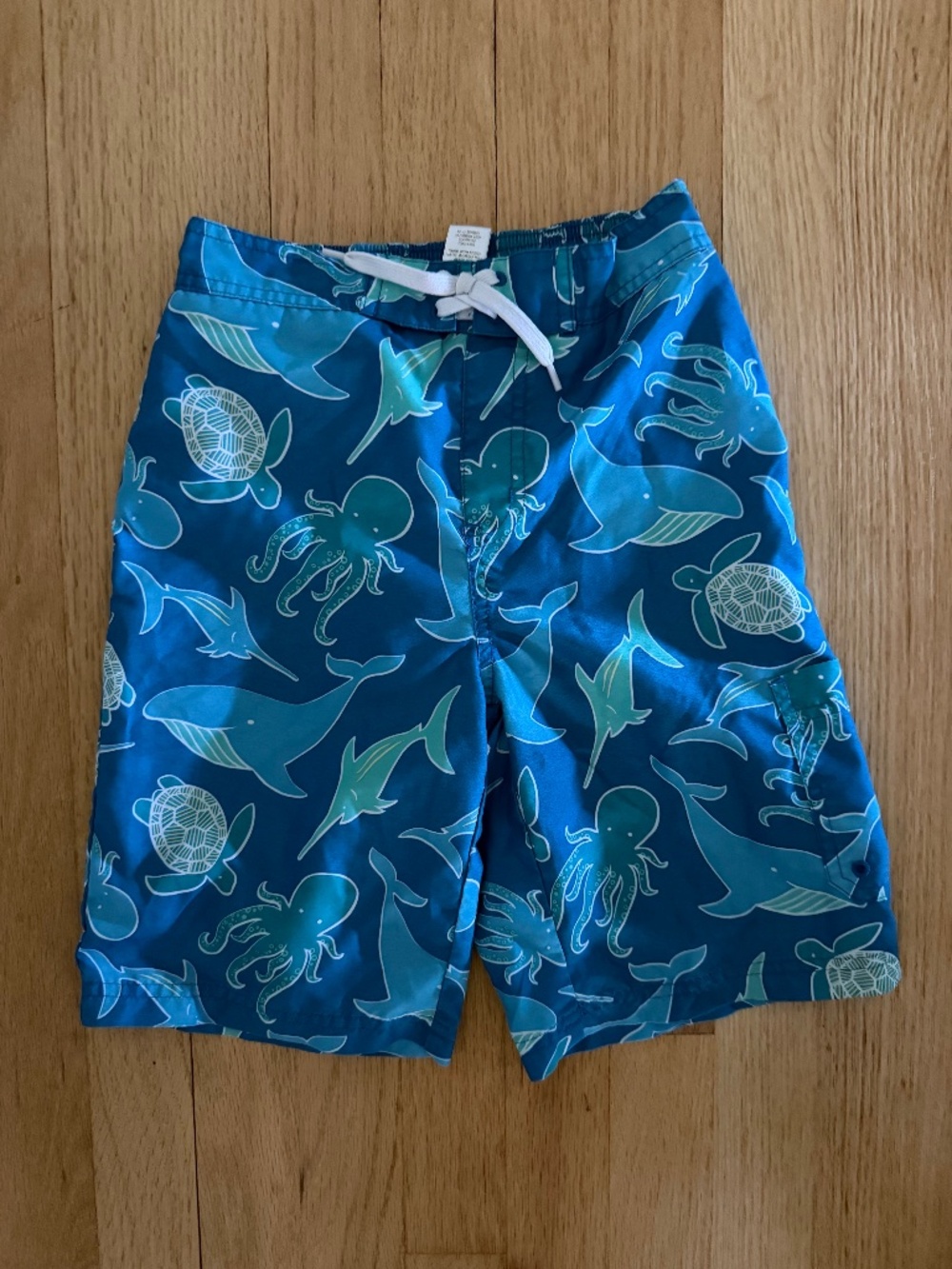 Janie and Jack Swim Trunks Blue Ocean Print 🌊 Size 6